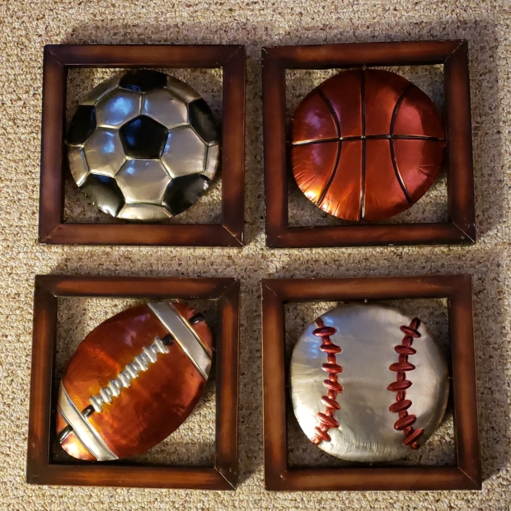 Sports metal wall art